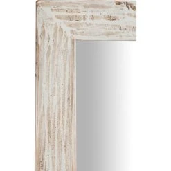 BISCOTTINI Miroir Mural à Accrocher Rectangulaire En Bois Massif De Tilleul Finition Crème L60 X PR3 XH 180 Cm Made In Italy -Miroir Soldes Boutique 18527981 3