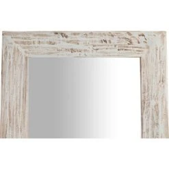 BISCOTTINI Miroir Mural à Accrocher Rectangulaire En Bois Massif De Tilleul Finition Crème L60 X PR3 XH 180 Cm Made In Italy -Miroir Soldes Boutique 18527981 4