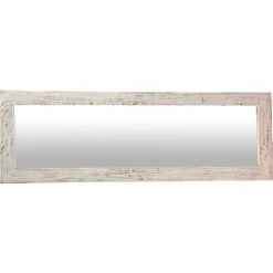 BISCOTTINI Miroir Mural à Accrocher Rectangulaire En Bois Massif De Tilleul Finition Crème L60 X PR3 XH 180 Cm Made In Italy -Miroir Soldes Boutique 18527981 5