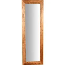 BISCOTTINI Miroir Mural à Accrocher Rectangulaire En Bois Massif De Tilleul Finition Crème L60 X PR3 XH 180 Cm Made In Italy -Miroir Soldes Boutique 18527984 2