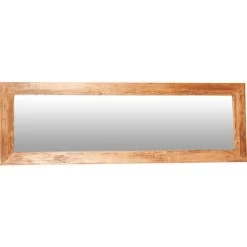 BISCOTTINI Miroir Mural à Accrocher Rectangulaire En Bois Massif De Tilleul Finition Crème L60 X PR3 XH 180 Cm Made In Italy -Miroir Soldes Boutique 18527984 3