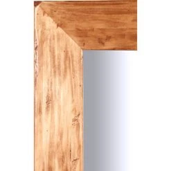 BISCOTTINI Miroir Mural à Accrocher Rectangulaire En Bois Massif De Tilleul Finition Crème L60 X PR3 XH 180 Cm Made In Italy -Miroir Soldes Boutique 18527984 4