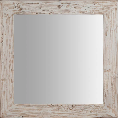 BISCOTTINI Miroir Mural à Accrocher Carré En Bois Massif De Tilleul Finition Crème L60 X PR3 XH 180 Cm Made In Italy 4 BISCOTTINI Miroir Mural à Accrocher Carré En Bois Massif De Tilleul Finition Crème L60 X PR3 XH 180 Cm Made In Italy – Image 2