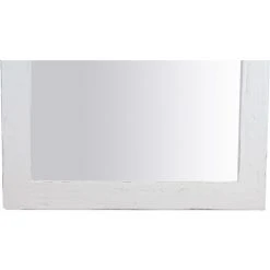 BISCOTTINI Miroir Mural à Accrocher Rectangulaire En Bois Massif De Tilleul Finition Blanche Patinée L90 X PR3 XH 120 Cm Made In Italy -Miroir Soldes Boutique 18527990 4