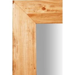 BISCOTTINI Miroir Mural à Accrocher Rectangulaire En Bois Massif De Tilleul Finition NaturelleL90 X PR3 XH 120 Cm Made In Italy -Miroir Soldes Boutique 18527995 4