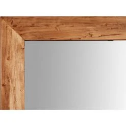 BISCOTTINI Miroir Mural à Accrocher Carré En Bois Massif De Tilleul Finition Naturelle L100 X PR3 X H100 Cm Made In Italy -Miroir Soldes Boutique 18528000 3