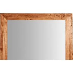 BISCOTTINI Miroir Mural à Accrocher Carré En Bois Massif De Tilleul Finition Naturelle L100 X PR3 X H100 Cm Made In Italy -Miroir Soldes Boutique 18528000 4
