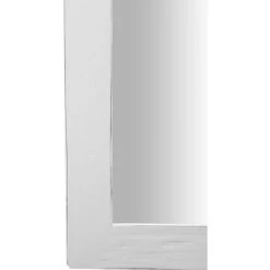 BISCOTTINI Miroir Mural à Accrocher Rectangulaire En Bois Massif De Tilleul Finition Blanche Patinée L100 X PR3 X H200 Cm Made In Italy -Miroir Soldes Boutique 18528003 3
