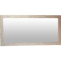 BISCOTTINI Miroir Mural à Accrocher Rectangulaire En Bois Massif De Tilleul Finition Crème L100 X PR3 X H200 Cm Made In Italy -Miroir Soldes Boutique 18528005 5