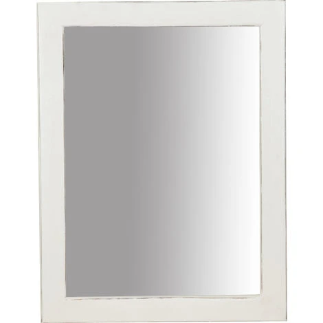 BISCOTTINI Miroir Mural à Accrocher En Bois Massif De Tilleul Finition Blanche Antique Made In Italy 4 BISCOTTINI Miroir Mural à Accrocher En Bois Massif De Tilleul Finition Blanche Antique Made In Italy – Image 2