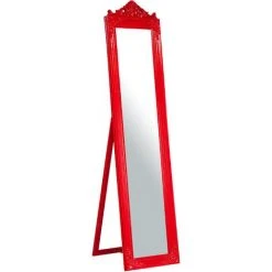 BISCOTTINI Miroir Au Sol Sur Pied Finition Rouge L43xPR5xH178 Cm