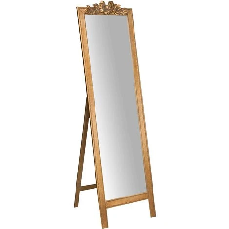 BISCOTTINI Miroir Au Sol Sur Pied L50xPR3xH175 Cm, Finition Dorée Antique 3 BISCOTTINI Miroir Au Sol Sur Pied L50xPR3xH175 Cm, Finition Dorée Antique