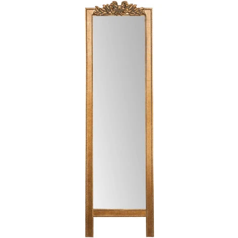BISCOTTINI Miroir Au Sol Sur Pied L50xPR3xH175 Cm, Finition Dorée Antique 4 BISCOTTINI Miroir Au Sol Sur Pied L50xPR3xH175 Cm, Finition Dorée Antique – Image 2