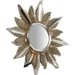 BISCOTTINI Miroir D'appui L28xPR2 5xH29 Cm Finition Argent Vieillie