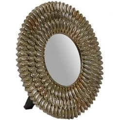 BISCOTTINI Miroir D'appui Finition Argent Patinèe 21x3 Cm Diamètre