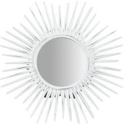 BISCOTTINI Miroir D'appui Finition Blanche Patinée L 24 X PR3 X H24 Cm -Miroir Soldes Boutique 18529016 2