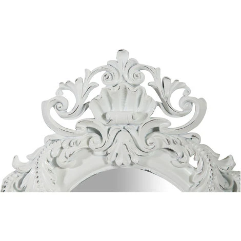 BISCOTTINI Miroir Mural à Accrocher Avec Finition Blanc Antique L37xPR6xH49 Cm 5 BISCOTTINI Miroir Mural à Accrocher Avec Finition Blanc Antique L37xPR6xH49 Cm – Image 3
