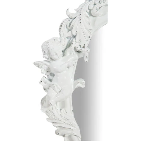 BISCOTTINI Miroir Mural à Accrocher Avec Finition Blanc Antique L37xPR6xH49 Cm 6 BISCOTTINI Miroir Mural à Accrocher Avec Finition Blanc Antique L37xPR6xH49 Cm – Image 4