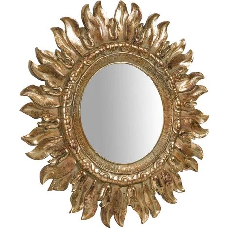 BISCOTTINI Miroir Mural à Accrocher Diam.43x2 Cm 43x2 Cm Finition Or Antique 3 BISCOTTINI Miroir Mural à Accrocher Diam.43x2 Cm 43x2 Cm Finition Or Antique