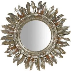 BISCOTTINI Miroir Mural à Accrocher Diam.43x2 Cm Finition Argent Antique -Miroir Soldes Boutique 18529101 2