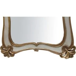 BISCOTTINI Miroir Avec Soutien Et Miroir Mural à Accrocher L26.5PRx4.5xH37.5 Cm, Doré/blanc Vieilli. 6 BISCOTTINI Miroir Avec Soutien Et Miroir Mural à Accrocher L26.5PRx4.5xH37.5 Cm, Doré/blanc Vieilli. -Miroir Soldes Boutique 18529107 2