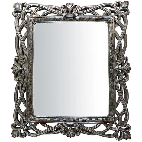 BISCOTTINI Miroir Vertical/horizontal Soutien Et à Accrocher L31xPR2xH36 Cm Finition Argent Antique 3 BISCOTTINI Miroir Vertical/horizontal Soutien Et à Accrocher L31xPR2xH36 Cm Finition Argent Antique