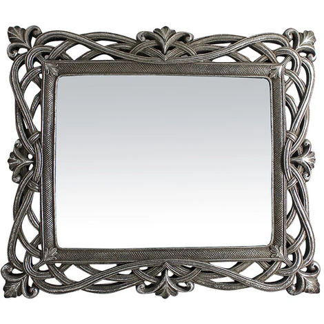 BISCOTTINI Miroir Vertical/horizontal Soutien Et à Accrocher L31xPR2xH36 Cm Finition Argent Antique 4 BISCOTTINI Miroir Vertical/horizontal Soutien Et à Accrocher L31xPR2xH36 Cm Finition Argent Antique – Image 2