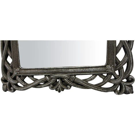 BISCOTTINI Miroir Vertical/horizontal Soutien Et à Accrocher L31xPR2xH36 Cm Finition Argent Antique 5 BISCOTTINI Miroir Vertical/horizontal Soutien Et à Accrocher L31xPR2xH36 Cm Finition Argent Antique – Image 3
