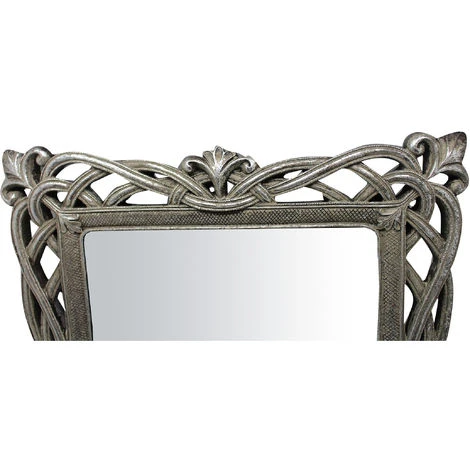 BISCOTTINI Miroir Vertical/horizontal Soutien Et à Accrocher L31xPR2xH36 Cm Finition Argent Antique 6 BISCOTTINI Miroir Vertical/horizontal Soutien Et à Accrocher L31xPR2xH36 Cm Finition Argent Antique – Image 4