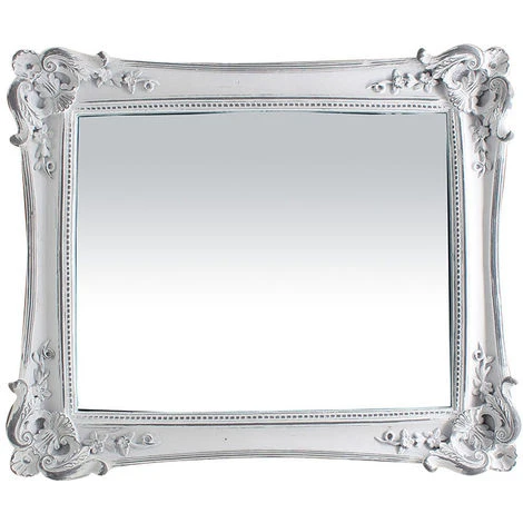 BISCOTTINI Miroir Avec Soutien Et à Accrocher Vertical/horizontal L31.5xPR3.5xH37 Cm Finition Argenté/blanc Antique 4 BISCOTTINI Miroir Avec Soutien Et à Accrocher Vertical/horizontal L31.5xPR3.5xH37 Cm Finition Argenté/blanc Antique – Image 2