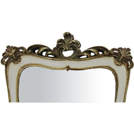 BISCOTTINI Miroir Mural à Accrocher L40xPR4xH54 Cm, Finition Antique Argenté/blanc 5 BISCOTTINI Miroir Mural à Accrocher L40xPR4xH54 Cm, Finition Antique Argenté/blanc – Image 3