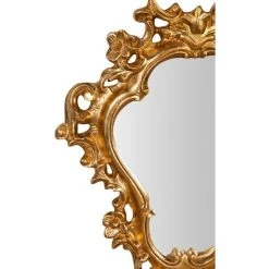 BISCOTTINI Miroir Mural à Accrocher En Bois Finition Feuille Or Vieilli Aux Dimensions L42 XPR5,5 XH62 Cm Made In Italy -Miroir Soldes Boutique 18529531 4