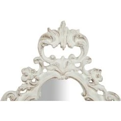 BISCOTTINI Miroir Mural à Accrocher En Bois Finition Feuille Blanche Vieillie Aux Dimensions Made In Italy -Miroir Soldes Boutique 18529532 3