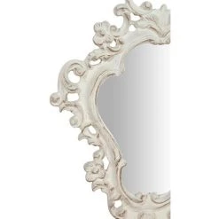 BISCOTTINI Miroir Mural à Accrocher En Bois Finition Feuille Blanche Vieillie Aux Dimensions Made In Italy -Miroir Soldes Boutique 18529532 4