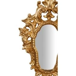 BISCOTTINI Miroir Mural à Accrocher En Bois Finition Feuille Or Vieilli Aux Dimensions Made In Italy -Miroir Soldes Boutique 18529533 4
