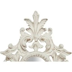 BISCOTTINI Miroir Mural à Accrocher En Bois Finition Blanche Vieillie Aux Dimensions Made In Italy -Miroir Soldes Boutique 18529534 3