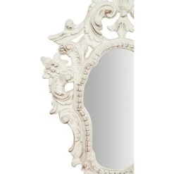 BISCOTTINI Miroir Mural à Accrocher En Bois Finition Blanche Vieillie Aux Dimensions Made In Italy -Miroir Soldes Boutique 18529534 4