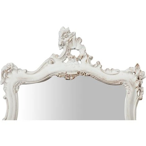 BISCOTTINI Miroir Mural à Accrocher En Bois Finition Blanche Vieillie Aux Dimensions L66xPR7xH118 Cm Made In Italy 5 BISCOTTINI Miroir Mural à Accrocher En Bois Finition Blanche Vieillie Aux Dimensions L66xPR7xH118 Cm Made In Italy – Image 3