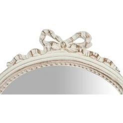 BISCOTTINI Miroir Mural à Accrocher En Bois Finition Blanche Vieillie Aux Dimensions L28 XPR3 XH27 Cm Made In Italy -Miroir Soldes Boutique 18529543 3