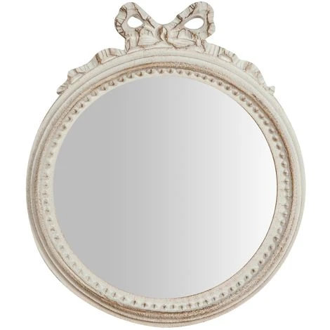 BISCOTTINI Miroir Mural à Accrocher En Bois Finition Blanche Vieillie Aux Dimensions L25 XPR2,5 XH29 Cm Made In Italy 4 BISCOTTINI Miroir Mural à Accrocher En Bois Finition Blanche Vieillie Aux Dimensions L25 XPR2,5 XH29 Cm Made In Italy – Image 2