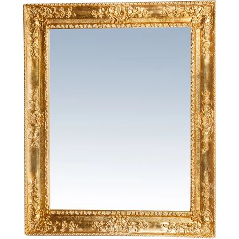 BISCOTTINI Miroir Mural à Accrocher En Bois Affichage Verticale/horizontale Finition Feuille Or Vieilli Aux Dimensions L91xPR5 XH111 3 BISCOTTINI Miroir Mural à Accrocher En Bois Affichage Verticale/horizontale Finition Feuille Or Vieilli Aux Dimensions L91xPR5 XH111