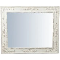 BISCOTTINI Miroir Mural à Accrocher En Bois Ffichage Verticale/horizontale Finition Blanche Vieillie Aux Dimensions L91xPR5 XH111 Cm Made -Miroir Soldes Boutique 18529558 2