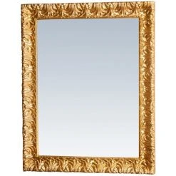 BISCOTTINI Miroir Mural à Accrocher En Bois Affichage Verticale/horizontale Finition Feuille Or Vieilli Aux Dimensions L83 XPR5,5 XH1