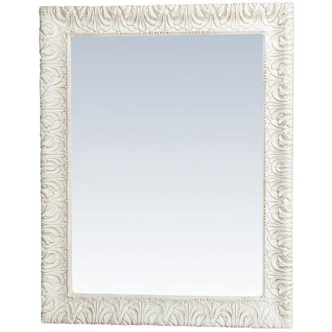 BISCOTTINI Miroir Mural à Accrocher En Bois Affichage Verticale/horizontale Finition Blanche Vieillie Aux Dimensions L83 XPR5,5 XH105 3 BISCOTTINI Miroir Mural à Accrocher En Bois Affichage Verticale/horizontale Finition Blanche Vieillie Aux Dimensions L83 XPR5,5 XH105