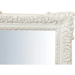 BISCOTTINI Miroir Mural à Accrocher En Bois Finition Blanche Vieillie Aux Dimensions L93 XPR5,5 XH107 Cm Made In Italy -Miroir Soldes Boutique 18529562 3