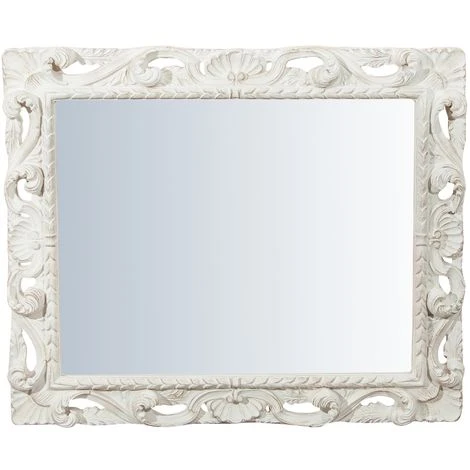 BISCOTTINI Miroir Mural à Accrocher En Bois Affichage Verticale/horizontale Finition Blanche Vieillie Aux Dimensions L94 XPR6,5 Cm Made In 4 BISCOTTINI Miroir Mural à Accrocher En Bois Affichage Verticale/horizontale Finition Blanche Vieillie Aux Dimensions L94 XPR6,5 Cm Made In – Image 2