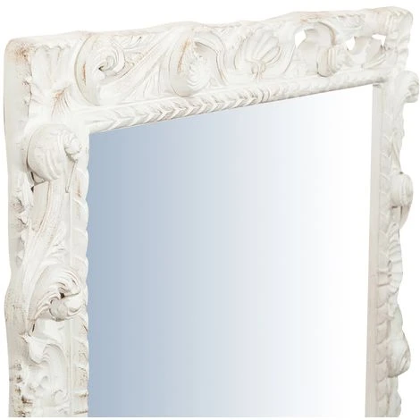 BISCOTTINI Miroir Mural à Accrocher En Bois Affichage Verticale/horizontale Finition Blanche Vieillie Aux Dimensions L94 XPR6,5 Cm Made In 7 BISCOTTINI Miroir Mural à Accrocher En Bois Affichage Verticale/horizontale Finition Blanche Vieillie Aux Dimensions L94 XPR6,5 Cm Made In – Image 5