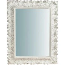 BISCOTTINI Miroir Mural à Accrocher En Bois Affichage Verticale/horizontale Finition Feuille Blanche Vieilli Aux Dimensions L76 Xpr6 X Cm 8 BISCOTTINI Miroir Mural à Accrocher En Bois Affichage Verticale/horizontale Finition Feuille Blanche Vieilli Aux Dimensions L76 Xpr6 X Cm -Miroir Soldes Boutique 18529566 2