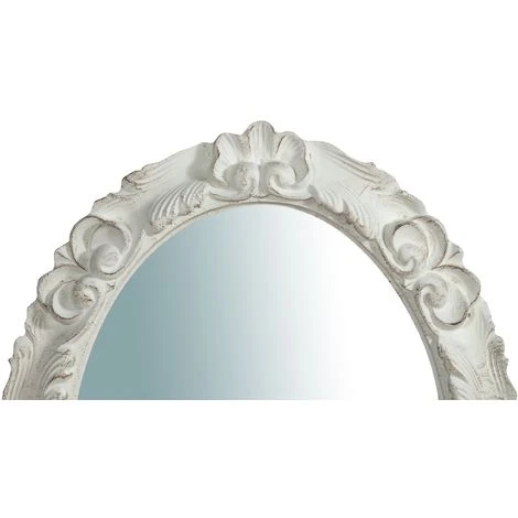 BISCOTTINI Miroir Mural à Accrocher En Bois Affichage Verticale/horizontale Finition Blanche Vieillie Aux Dimensions OVALE Made In Italy 6 BISCOTTINI Miroir Mural à Accrocher En Bois Affichage Verticale/horizontale Finition Blanche Vieillie Aux Dimensions OVALE Made In Italy – Image 4