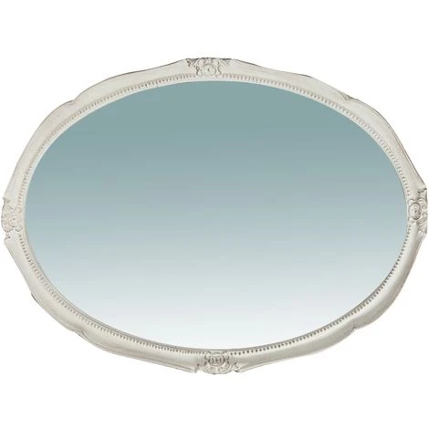 BISCOTTINI Miroir Mural à Accrocher En Bois Affichage Verticale/horizontale Finition Blanche Vieilllie Aux Dimensions L53 XPR3,5 XH72 Cm 5 BISCOTTINI Miroir Mural à Accrocher En Bois Affichage Verticale/horizontale Finition Blanche Vieilllie Aux Dimensions L53 XPR3,5 XH72 Cm – Image 3